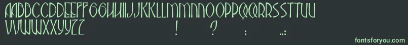 JmhAbadesa Font – Green Fonts on Black Background