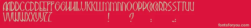 JmhAbadesa Font – Green Fonts on Red Background