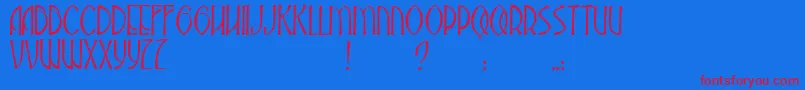 JmhAbadesa Font – Red Fonts on Blue Background