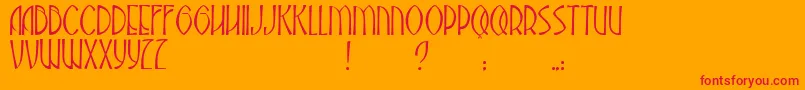 JmhAbadesa Font – Red Fonts on Orange Background