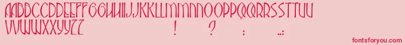 JmhAbadesa Font – Red Fonts on Pink Background