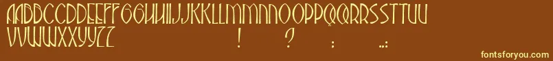 JmhAbadesa Font – Yellow Fonts on Brown Background