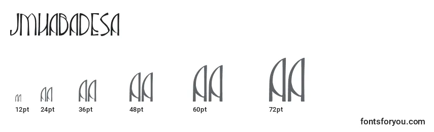 Размеры шрифта JmhAbadesa
