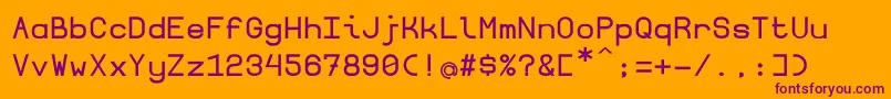 Borgenbold Font – Purple Fonts on Orange Background