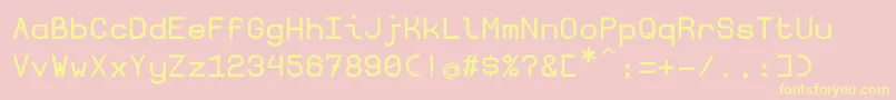 Borgenbold Font – Yellow Fonts on Pink Background