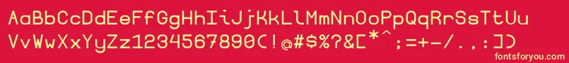 Borgenbold Font – Yellow Fonts on Red Background
