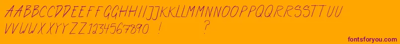 ArtCenter Font – Purple Fonts on Orange Background