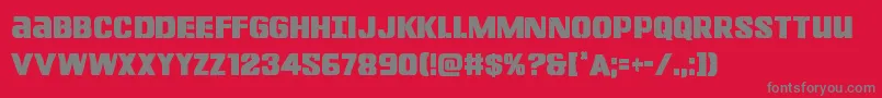 Lefthandlukecond Font – Gray Fonts on Red Background