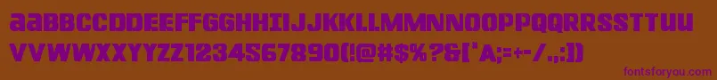 Lefthandlukecond Font – Purple Fonts on Brown Background