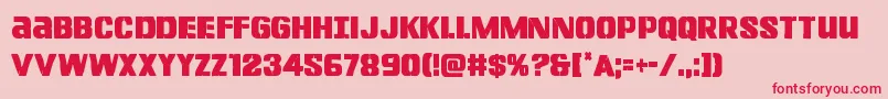 Lefthandlukecond Font – Red Fonts on Pink Background