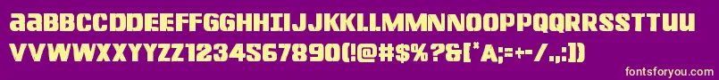 Lefthandlukecond Font – Yellow Fonts on Purple Background