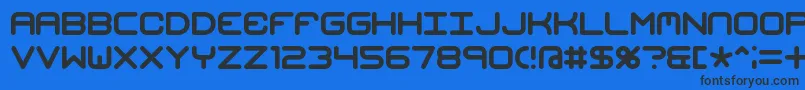 MishmashBrk-Schriftart – Schwarze Schriften auf blauem Hintergrund