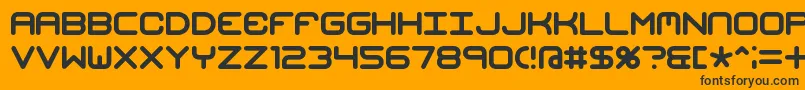 Czcionka MishmashBrk – czarne czcionki na pomarańczowym tle