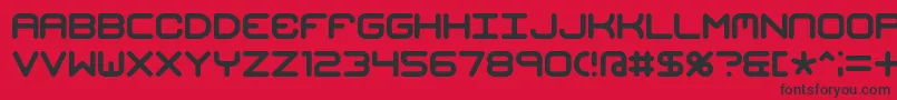 MishmashBrk Font – Black Fonts on Red Background