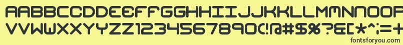 フォントMishmashBrk – 黒い文字の黄色い背景