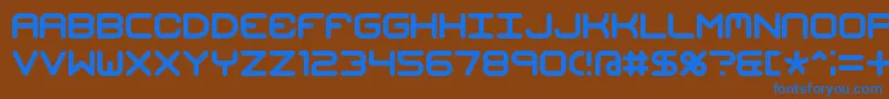 Шрифт MishmashBrk – синие шрифты на коричневом фоне