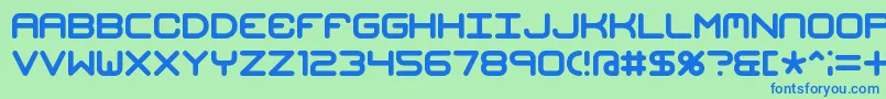 Шрифт MishmashBrk – синие шрифты на зелёном фоне