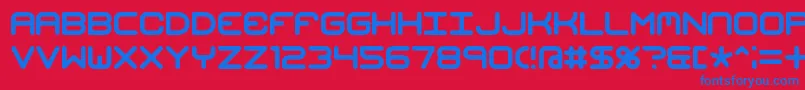 MishmashBrk-fontti – siniset fontit punaisella taustalla