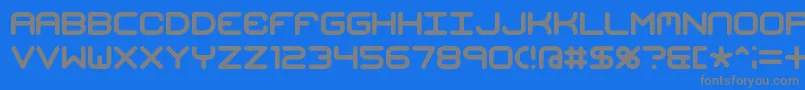 フォントMishmashBrk – 青い背景に灰色の文字