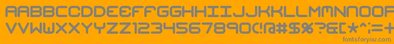MishmashBrk-Schriftart – Graue Schriften auf orangefarbenem Hintergrund