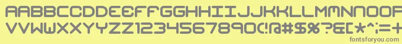 Czcionka MishmashBrk – szare czcionki na żółtym tle