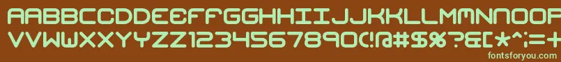 MishmashBrk Font – Green Fonts on Brown Background