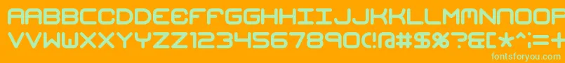 フォントMishmashBrk – オレンジの背景に緑のフォント