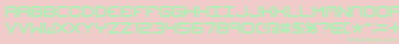 MishmashBrk Font – Green Fonts on Pink Background