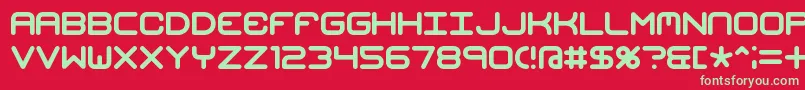 Шрифт MishmashBrk – зелёные шрифты на красном фоне