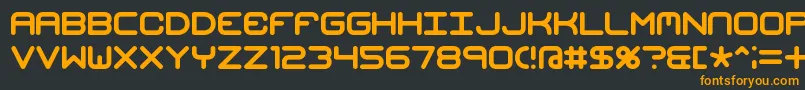 Czcionka MishmashBrk – pomarańczowe czcionki na czarnym tle