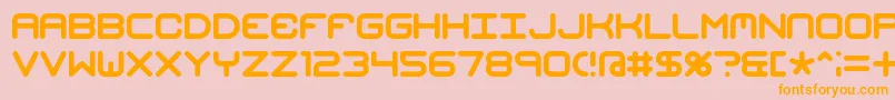 MishmashBrk-Schriftart – Orangefarbene Schriften auf rosa Hintergrund