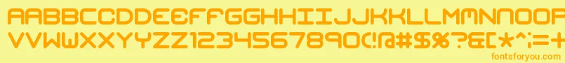 Шрифт MishmashBrk – оранжевые шрифты на жёлтом фоне