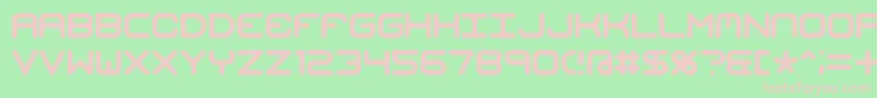 MishmashBrk-fontti – vaaleanpunaiset fontit vihreällä taustalla