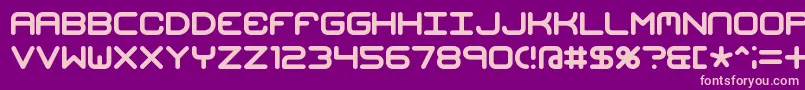 フォントMishmashBrk – 紫の背景にピンクのフォント
