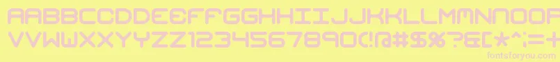 MishmashBrk Font – Pink Fonts on Yellow Background