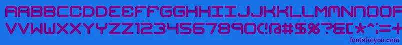 MishmashBrk-Schriftart – Violette Schriften auf blauem Hintergrund