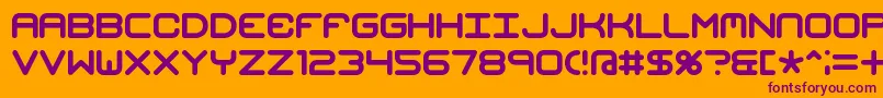Шрифт MishmashBrk – фиолетовые шрифты на оранжевом фоне