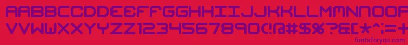 Шрифт MishmashBrk – фиолетовые шрифты на красном фоне