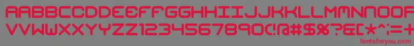 MishmashBrk-fontti – punaiset fontit harmaalla taustalla