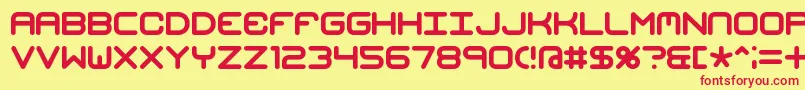 MishmashBrk Font – Red Fonts on Yellow Background