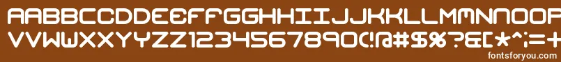 MishmashBrk-Schriftart – Weiße Schriften auf braunem Hintergrund