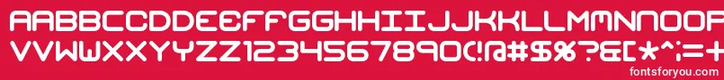 Czcionka MishmashBrk – białe czcionki na czerwonym tle