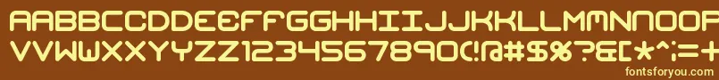 MishmashBrk Font – Yellow Fonts on Brown Background