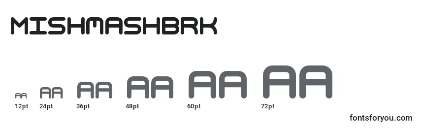 Размеры шрифта MishmashBrk