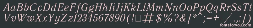 QuantantiquaItalic Font – Pink Fonts on Black Background