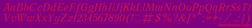 fuente QuantantiquaItalic – Fuentes Rojas Sobre Fondo Morado