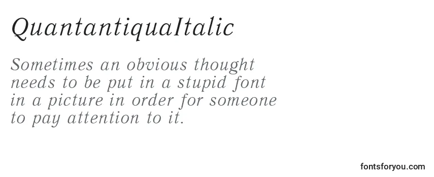 Шрифт QuantantiquaItalic