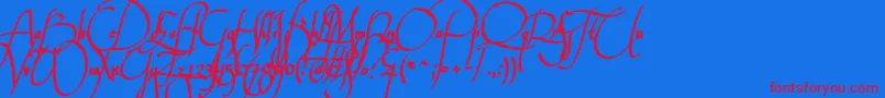 Wankstabergbattles Font – Red Fonts on Blue Background