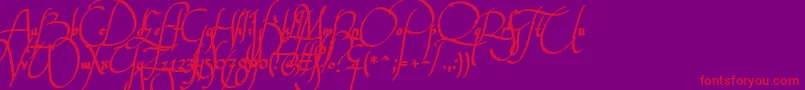 Wankstabergbattles Font – Red Fonts on Purple Background