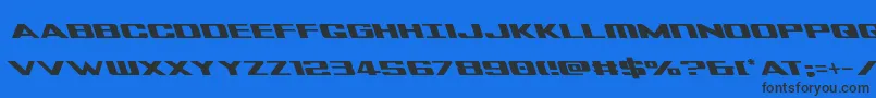 フォントTigersharkleft – 黒い文字の青い背景